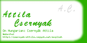 attila csernyak business card